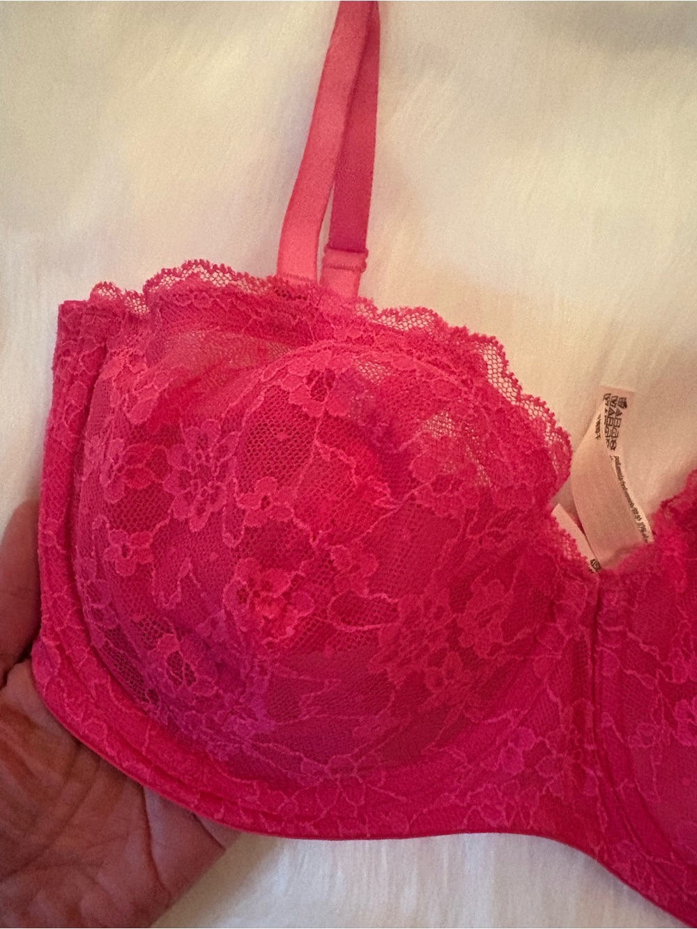 Victoria's Secret Hot Pink Lace Balconette Bra